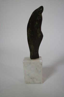 Lot 81 - Contemporary Abstract Bronze Sculpture with Marble Base