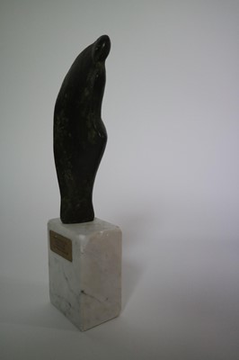 Lot 81 - Contemporary Abstract Bronze Sculpture with Marble Base