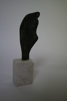 Lot 81 - Contemporary Abstract Bronze Sculpture with Marble Base