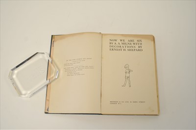 Lot 154 - MILNE, A A, Now We Are Six, 1st edition 1927....