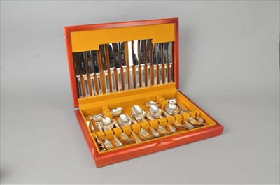 Lot 319 - A cased canteen of  EPNS cutlery