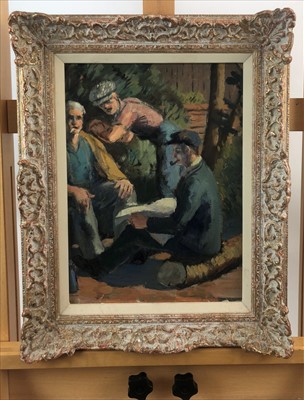 Lot 48 - Glasgow School (20th Century), Agricultural Workers at Rest