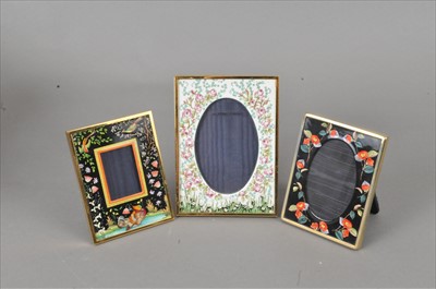 Lot 509 - A Halcyon Days enamelled photograph frame,...