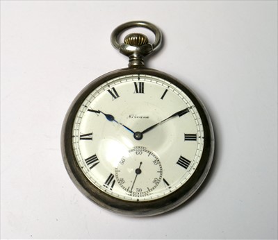 Lot 415 - Silver Nirvana Pocketwatch with White Enamel...