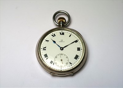 Lot 417 - A Silver Gentlemans Omega Pocket Watch with...