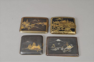 Lot 328 - Four Japanese cigarette cases