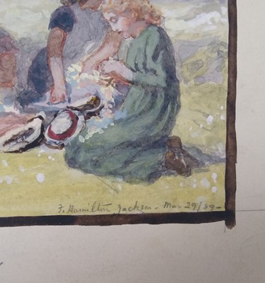 Lot 6 - Charles John Watson watercolour and a collection of unframed works by different hands