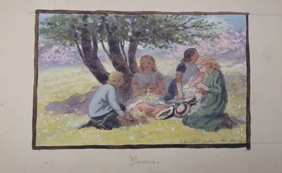Lot 6 - Charles John Watson watercolour and a collection of unframed works by different hands