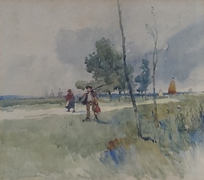 Lot 9 - Charles John Watson, Three Watercolours including Edam, North Holland
