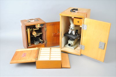 Lot 274 - A selection of Microscopes and accessories.
