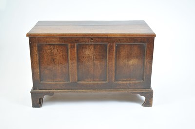 Lot 385 - A George III country oak mule chest