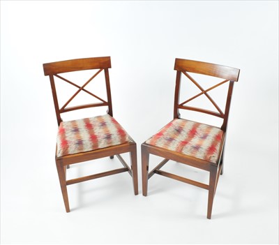 Lot 564 - An associated set of eight (6+2) 19th century mahogany dining chairs