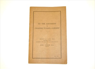 Lot 150 - CUTLER, Samuel, Junior, To the Continent by...