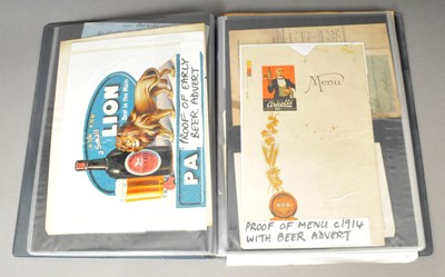 Lot 283 - A book of 20th century brewery and beer bottle labels