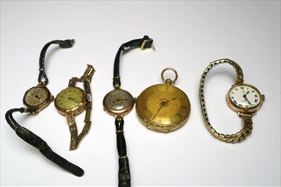Lot 429 - A quantity of gold watches.