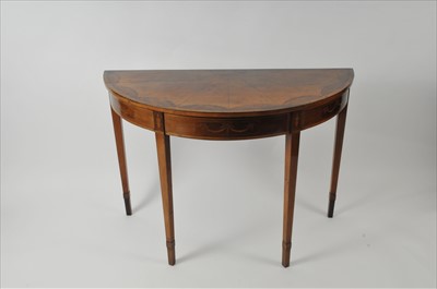 Lot 591 - A good quality 19th century demi-lune side table