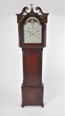 Lot 533 - A 19th century mahogany longcase clock