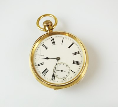 Lot 171 - A Gentleman's 18ct gold open face pocket watch
