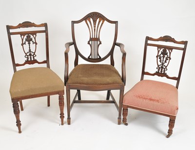Lot 400 - Five various dining chairs