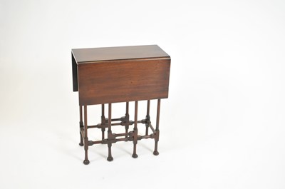 Lot 399 - A small Victorian mahogany spider leg folding occasional table