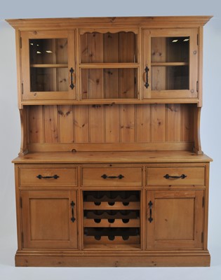 Lot 534 - A pale pine kitchen dresser