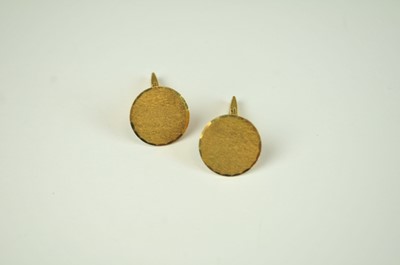 Lot 144 - A pair of yellow metal cufflinks