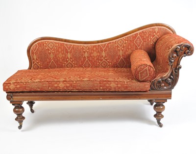 Lot 391 - A Victorian upholstered chaise lounge