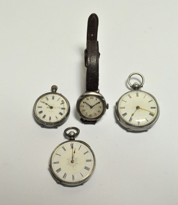 Lot 167 - Three open face pocket watches, together with...