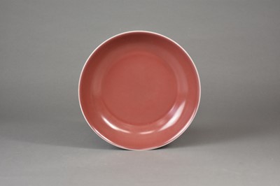 Lot 423 - A Chinese copper red porcelain bowl, Qianlong...