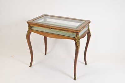 Lot 353 - A late 19th / early 20th century Louis XV style French parquetry inlaid rosewood vitrine