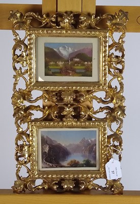 Lot 37 - A pair of 19th / early 20th century continental landscapes