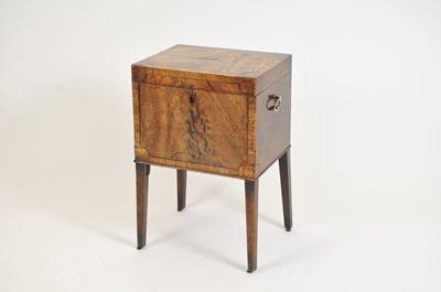 Lot 357 - George III mahogany veneered wine cooler