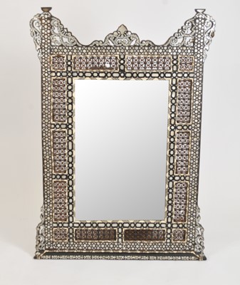 Lot 364 - A large late 19th / early 20th century Egyptian Mashrabiya wall mirror