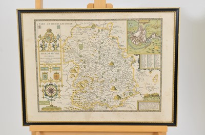 Lot 285 - A framed map of Shropshire, John Speed