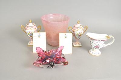Lot 214 - A pair of La Tallec Paris porcelain vases and...