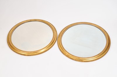 Lot 347 - A pair of large 19th century gilt framed wall mirrors