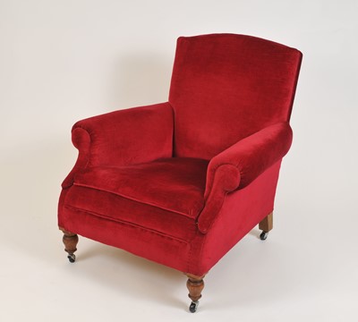 Lot 348 - An upholstered armchair