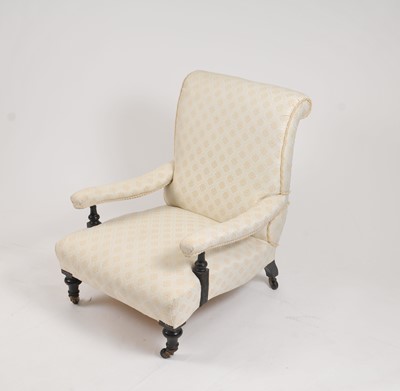 Lot 335 - An Edwardian upholstered armchair