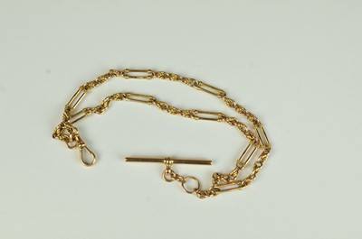 Lot 155 - A 9ct rose gold Albert