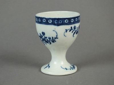 Lot 182 - A very rare Caughley egg cup, circa 1785