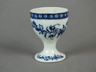 Lot 182 - A very rare Caughley egg cup, circa 1785