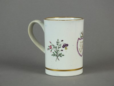 Lot 223 - Caughley polychrome mug, circa 1791