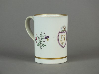 Lot 223 - Caughley polychrome mug, circa 1791