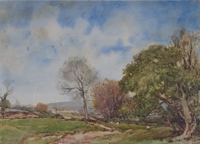 Lot 54 - Samuel John Lamorna Birch RWS RA (Newlyn School, 1869-1955), Sheep and Trees