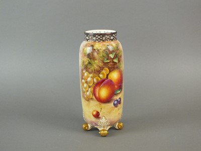 Lot 352 - Royal Worcester fruit-decorated vase