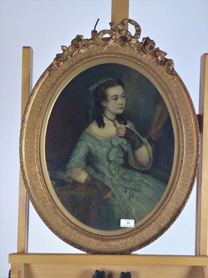 Lot 57 - John Pettie RA HRSA (Scottish 19th Century, 1839-1893), Young Lady in 18th Century Dress