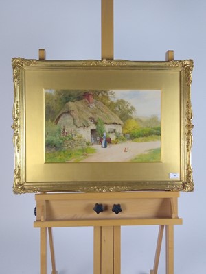 Lot 58 - Claude Strachan (British 19th Century, 1865-1938) Thatched Cottage