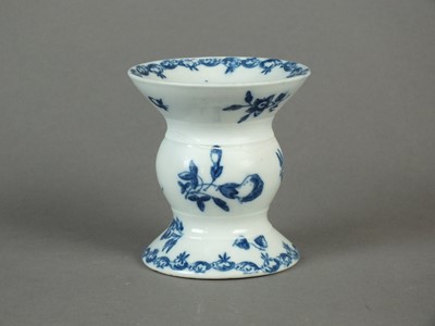 Lot 189 - Rare Caughley pounce pot, circa 1780-85