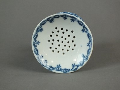 Lot 189 - Rare Caughley pounce pot, circa 1780-85