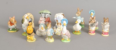 Lot 205 - Fifteen Beatrix Potter figures